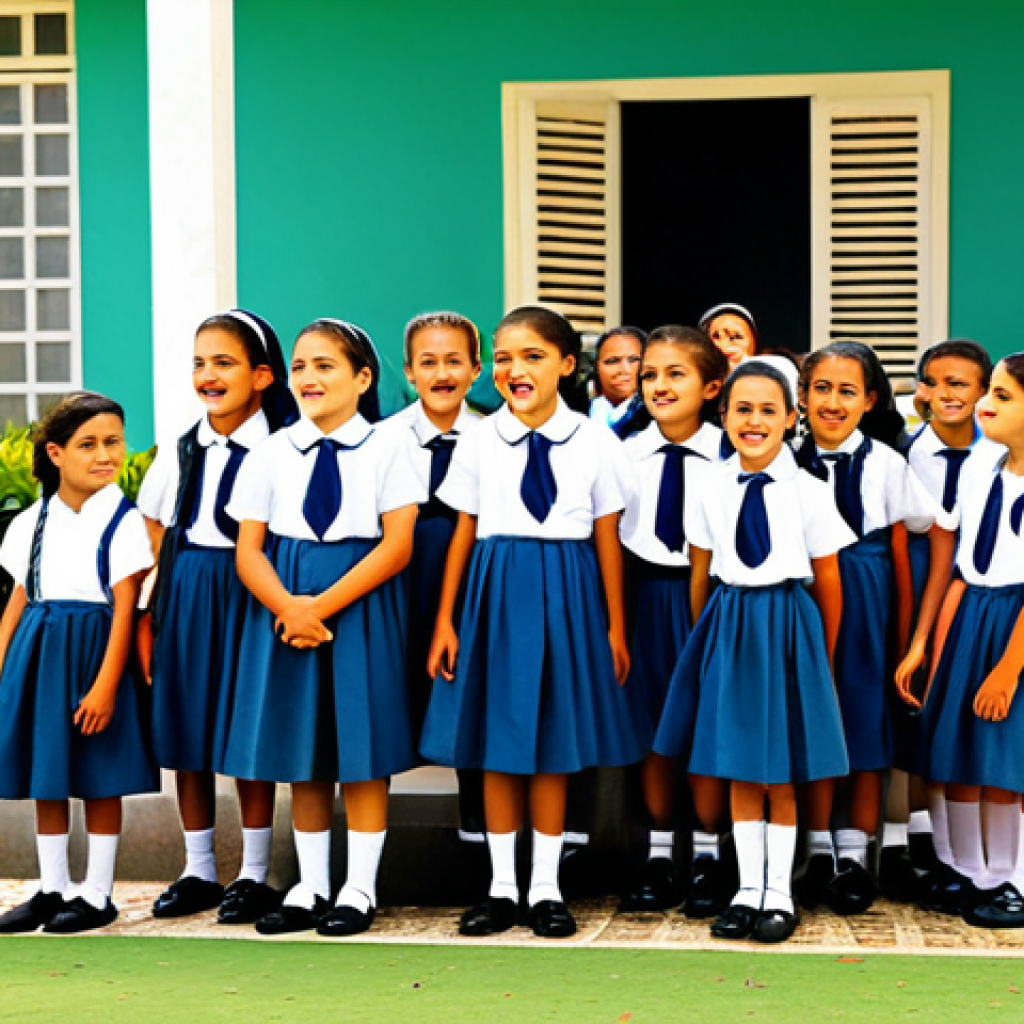 Nostalgic Childhood Scene**

"Children, fully clothed in modest attire, singing and playing during recess at a Brazilian school, reminiscent of the 'Sophie Ruby' era, safe for work, appropriate content, perfect anatomy, natural proportions, bright and cheerful colors, family-friendly, professional illustration."

**