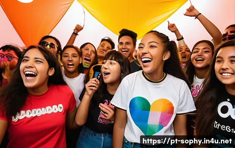 소피루비 팬 클럽의 활동 사례 - A vibrant fan club gathering at a local cultural center in São Paulo, Brazil, featuring diverse youn...
