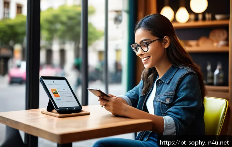 소피루비 관련 교육 콘텐츠 - A modern, vibrant online learning platform interface displayed on a sleek tablet held by a young Bra...